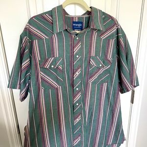 Wrangler Western Snap Down Shirt, Size XXL